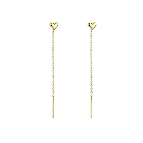 Cercei din argint Inima III (Silver/Gold)
